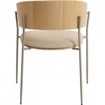 Chair with armrests Cindy oak Kare Design