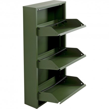 Casier à chaussures Caruso olive 3 tiroirs Kare Design