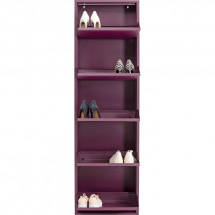 Shoe Container Caruso purple 5 drawers Kare Design