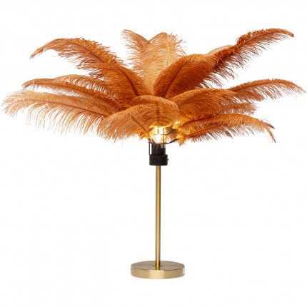 Table Lamp feathers brown Kare Design