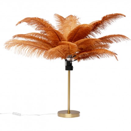 Lampe plumes marron Kare Design