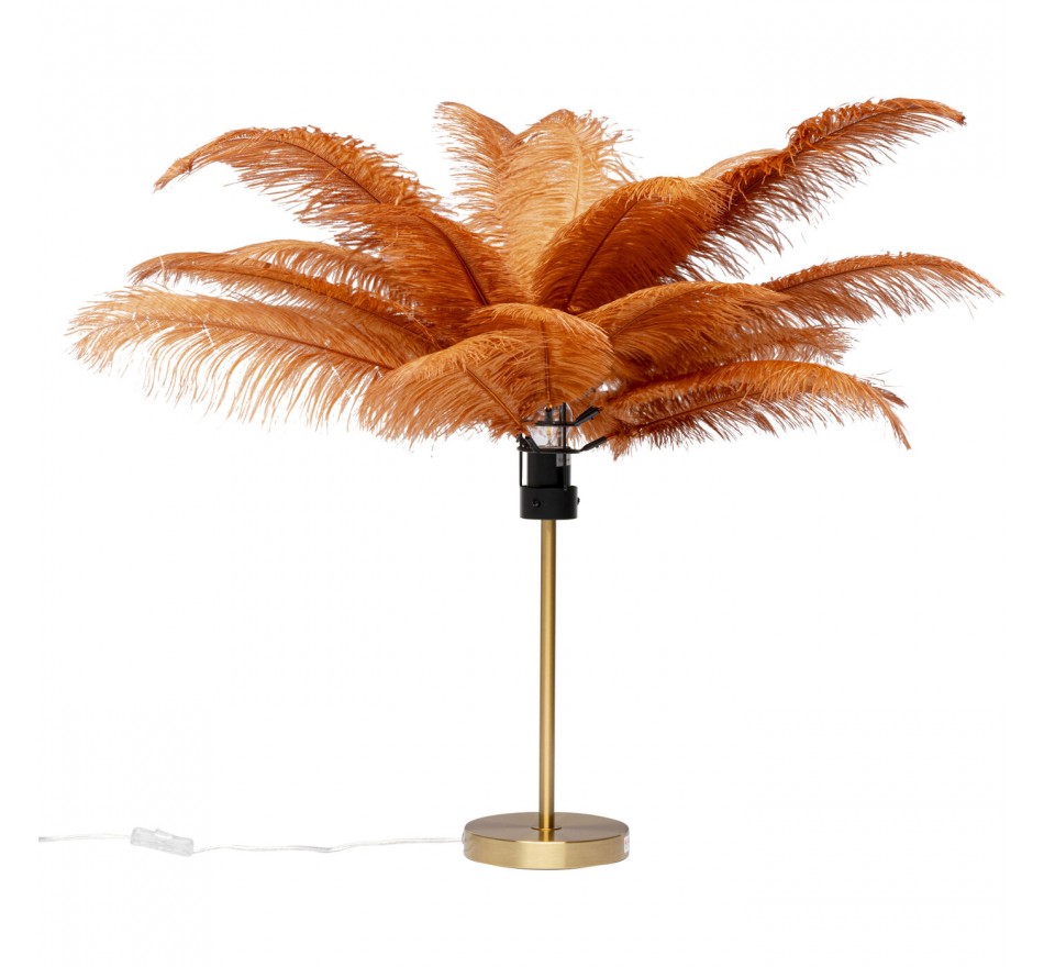 Table Lamp feathers brown Kare Design