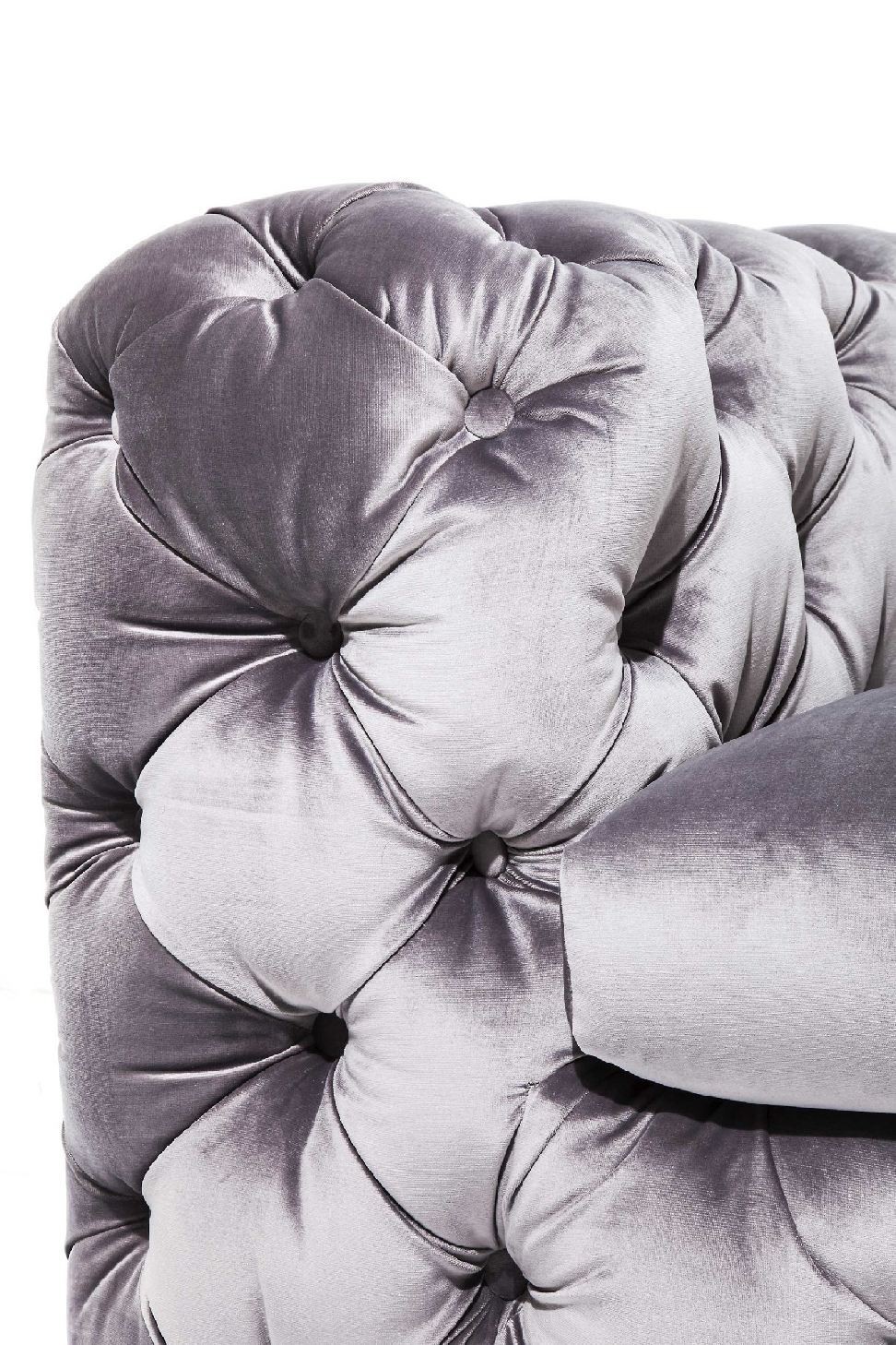 Canapé Desire 3 places velours gris Kare Design