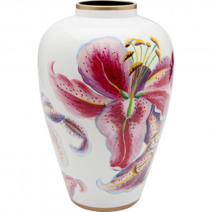 Vase lillies pink 37cm Kare Design