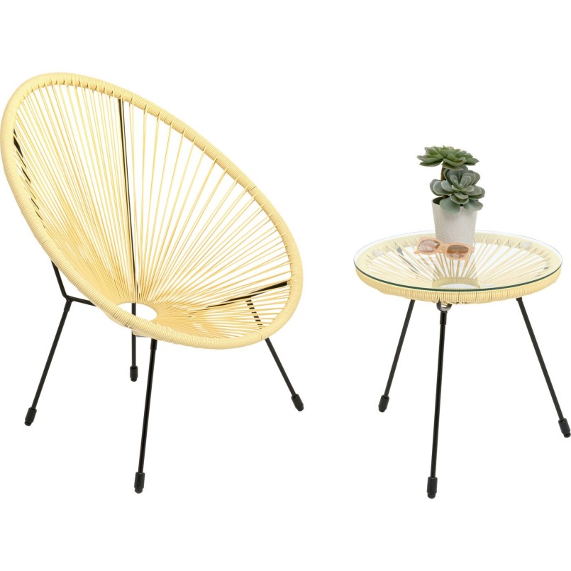 Fauteuil Acapulco jaune clair