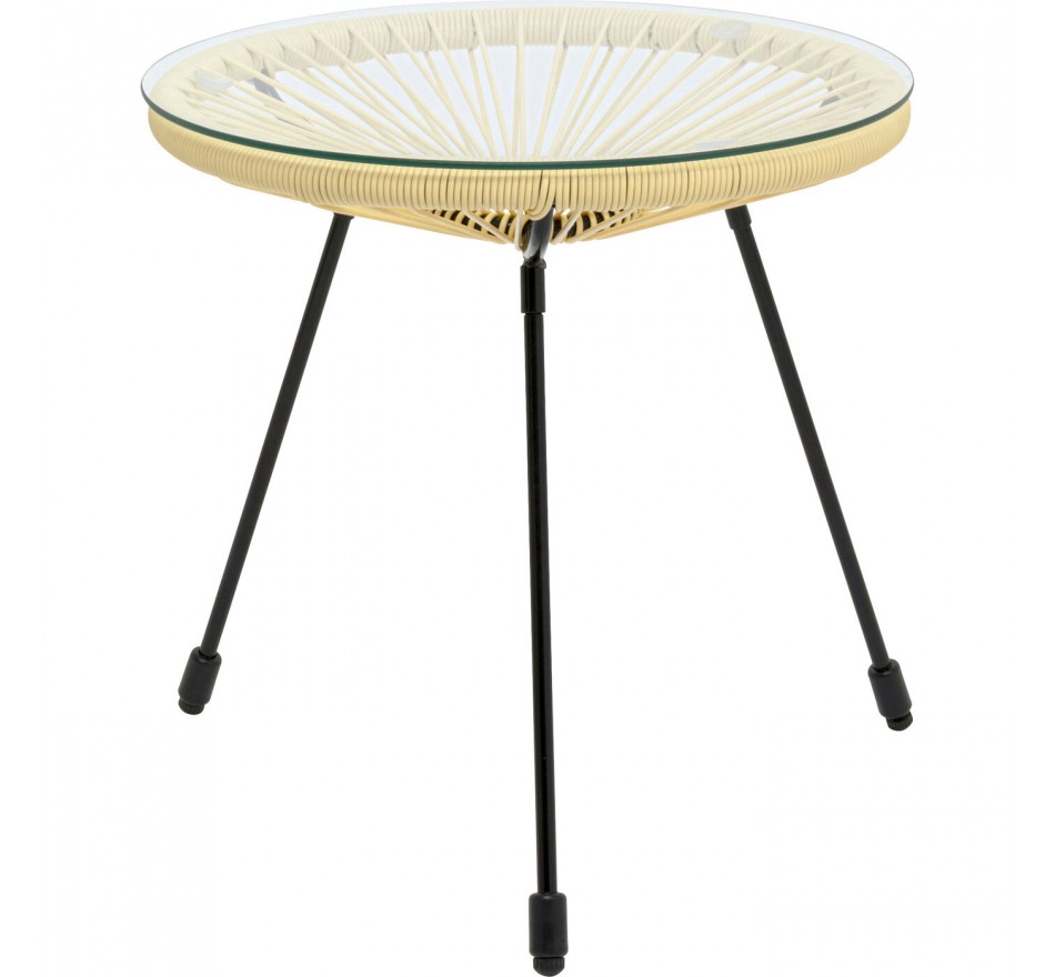 Table d'appoint Acapulco jaune pastel Kare Design