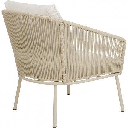 Fauteuil de jardin Elba crème Kare Design
