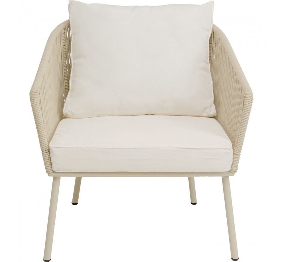 Fauteuil de jardin Elba crème Kare Design