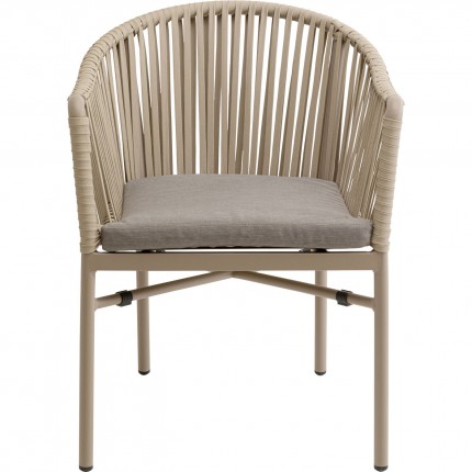 Chaise de jardin avec accoudoirs Santanyi beige Kare Design