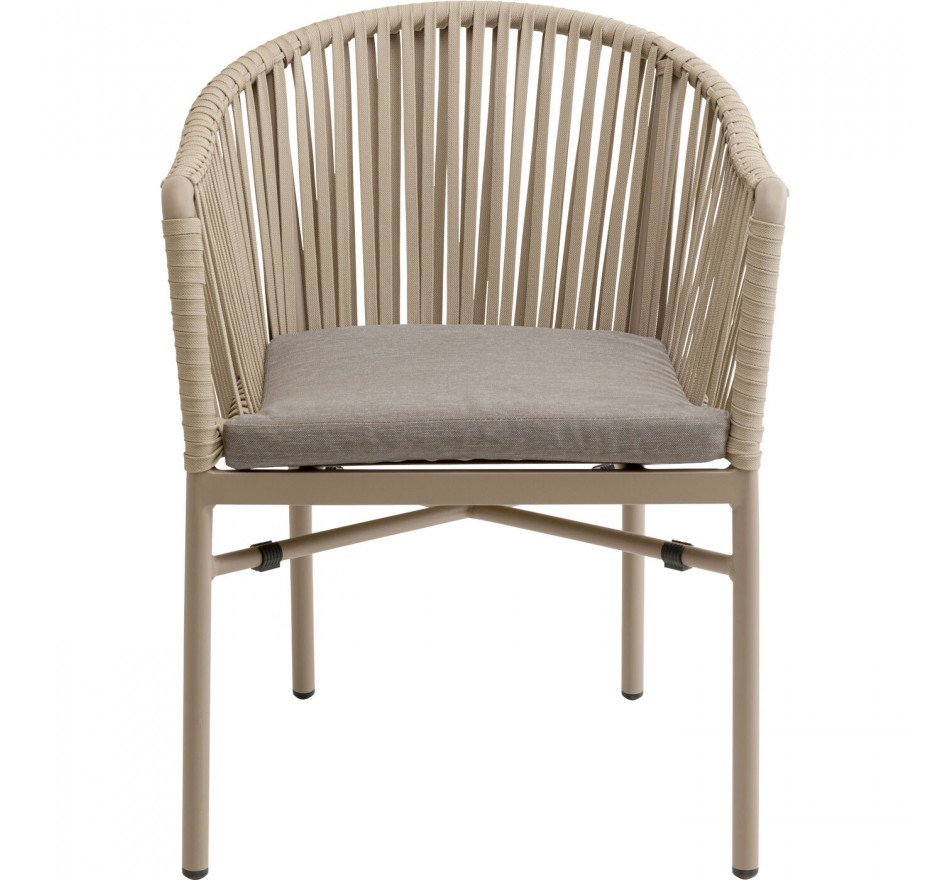 Chaise de jardin avec accoudoirs Santanyi beige Kare Design