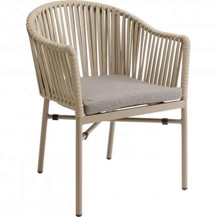 Outdoor Chair with armrests Santanyi beige Kare Design