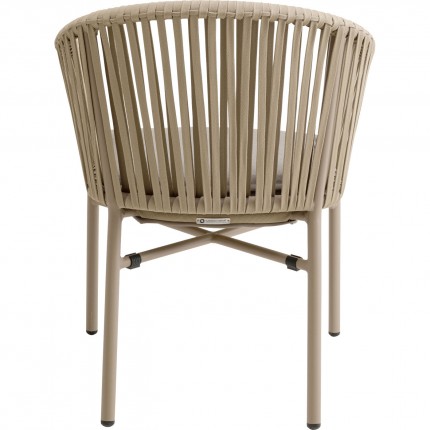 Chaise de jardin avec accoudoirs Santanyi beige Kare Design
