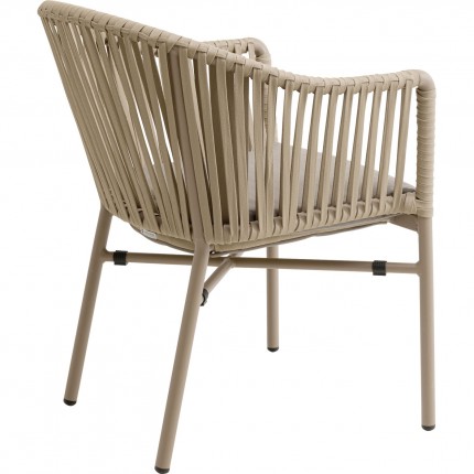 Chaise de jardin avec accoudoirs Santanyi beige Kare Design