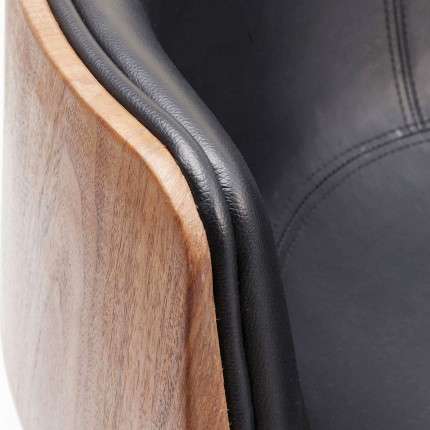 Fauteuil pivotant Soft noyer Kare Design