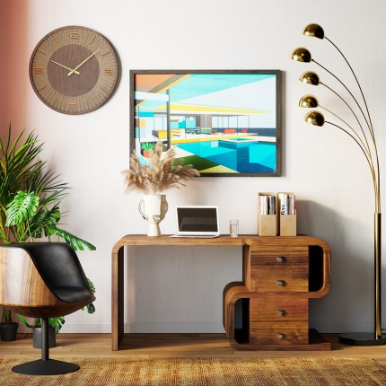 Fauteuil pivotant Soft noyer Kare Design