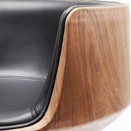 Fauteuil pivotant Soft noyer Kare Design