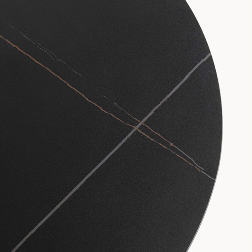 Table d'appoint ronde noire en grès - Wish - Kare Design