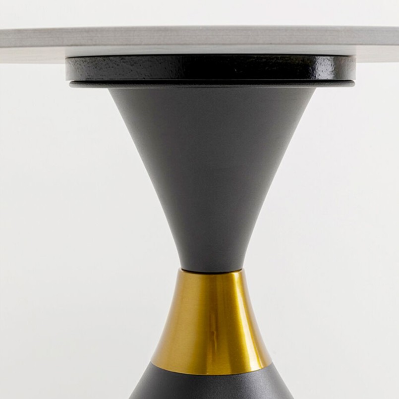 Table d'appoint ronde noire en grès - Wish - Kare Design