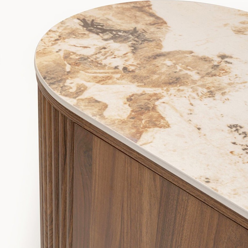 Buffet brun plateau en grès - Ruben - Kare Design