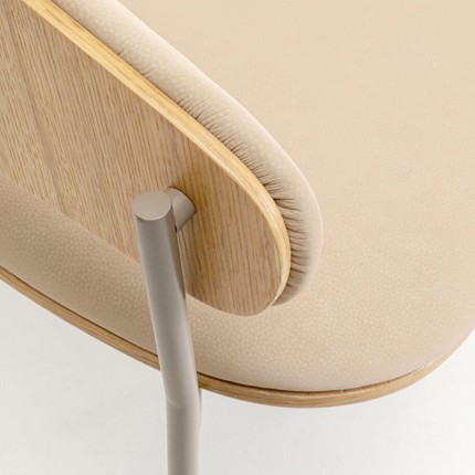 Chair with armrests Cindy oak Kare Design
