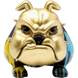 Tirelire chien féroce doré coulées de peinture - Kare Design