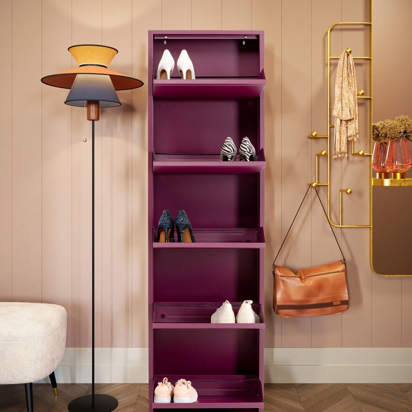 Casier à chaussures violet 5 tiroirs - Caruso - Kare Design
