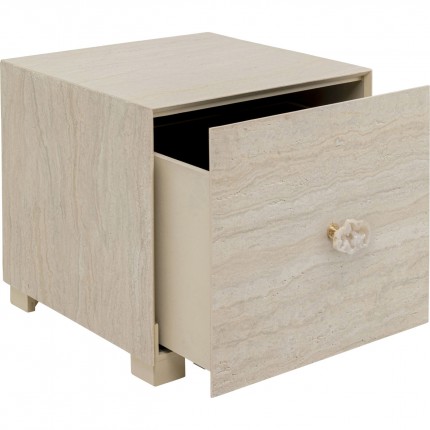 Nightstand Travertino 1 drawer Kare Design