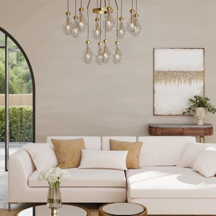 Vase Noble Ring marron 40cm Kare Design