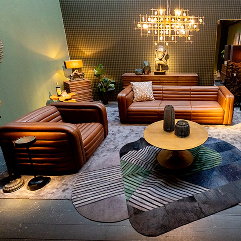 Canapé en cuir 3 places - Malibu - Kare Design