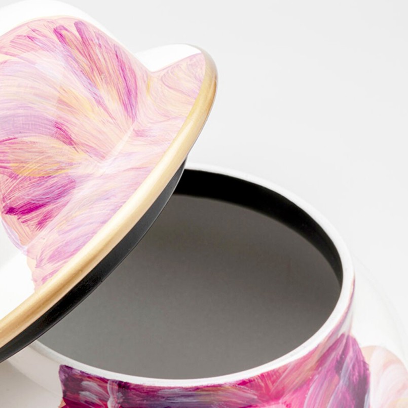 Boîte lys roses sur fond blanc - Kare Design