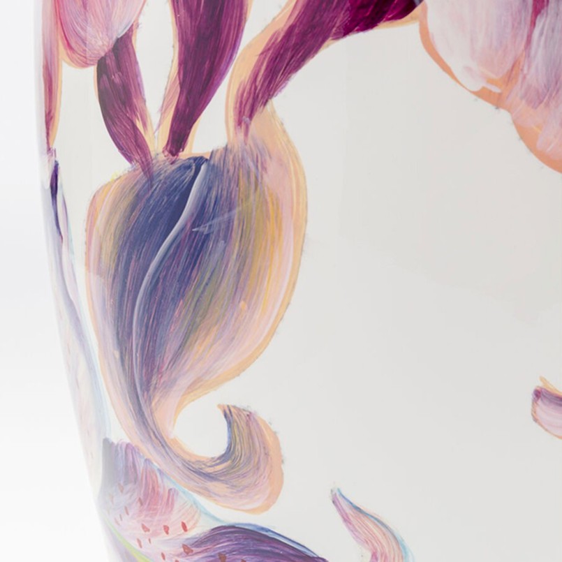 Vase with Pink Lilies on a White Background - Kare Design