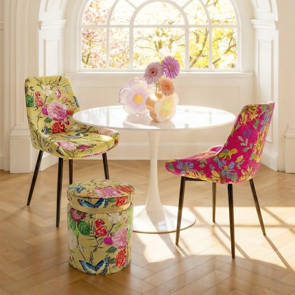 Tabouret Flower Fever 39cm jaune Kare Design