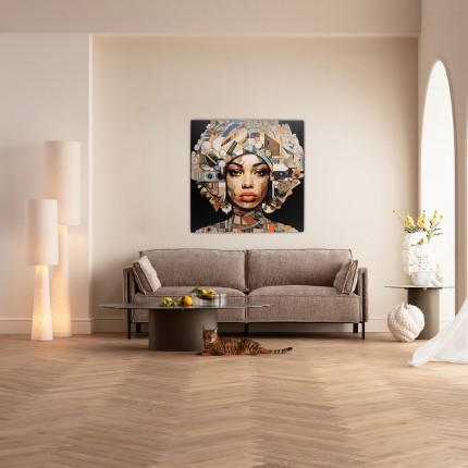 Tableau en verre femme Art Geo 80x80cm Kare Design