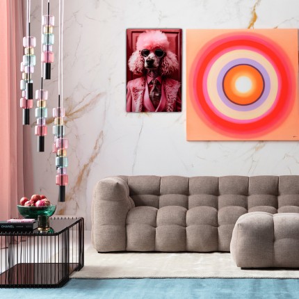 Glass Picture pink poodle 40x50cm Kare Design