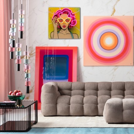 Picture LED comics woman 39x39cm Kare Design