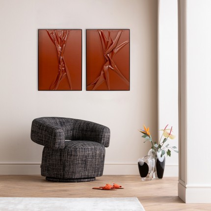 Tableaux Crincle 55x75cm set de 2 Kare Design