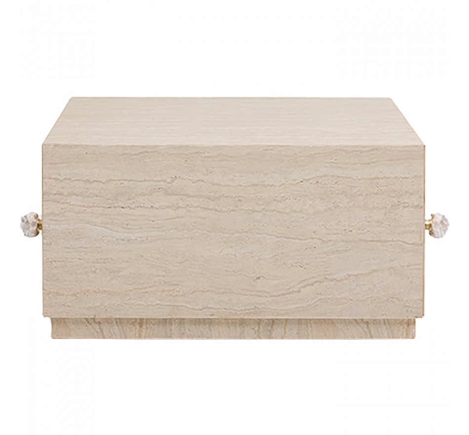 Coffee Table with drawers Travertino 80x60cm Kare Design