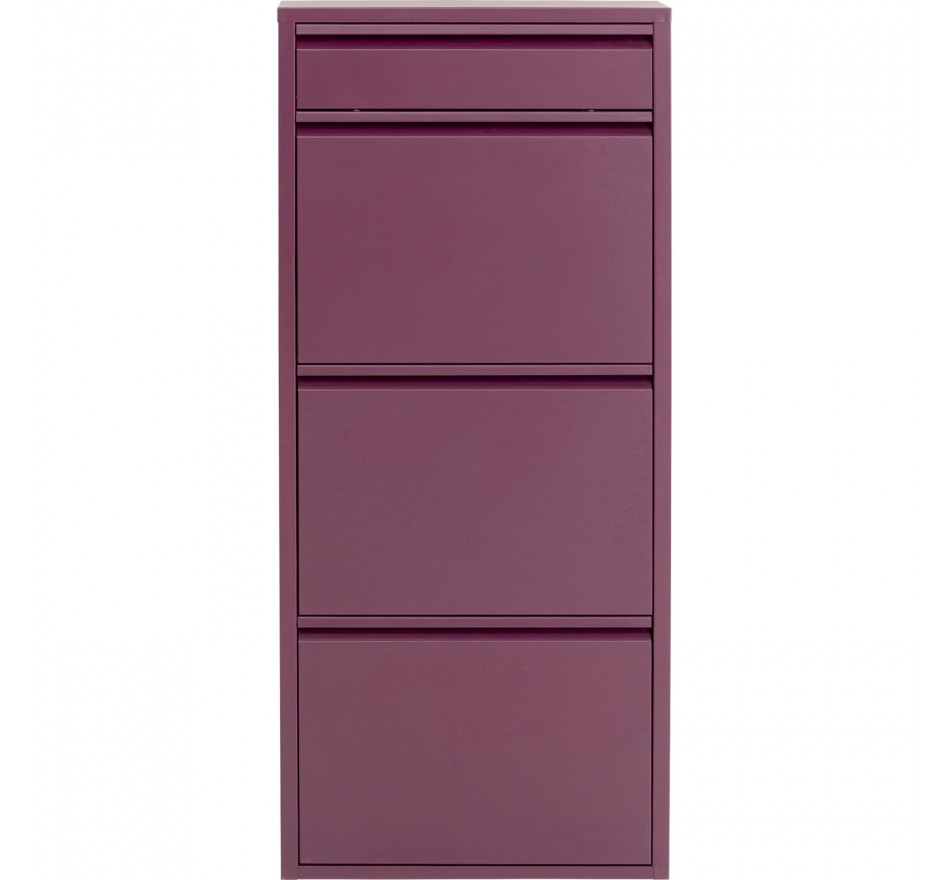 Casier à chaussures Caruso violet 3+1 tiroirs Kare Design