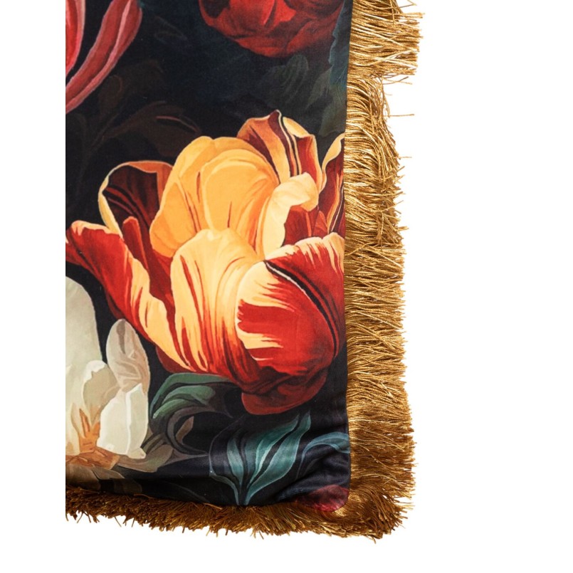 Coussin à franges pivoines - Kare Design