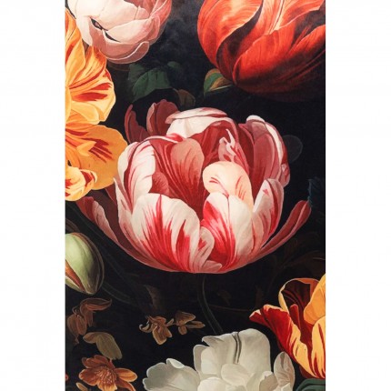 Coussin à franges pivoines Kare Design