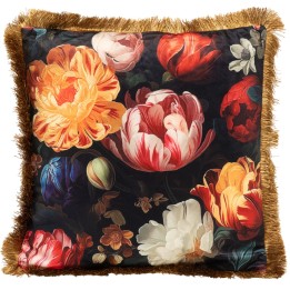 Coussin à franges pivoines - Kare Design