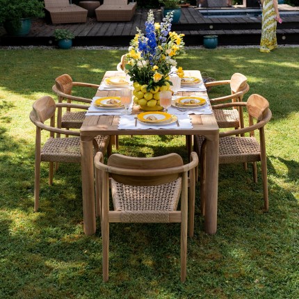 Outdoor Set Bella table 200x100cm and 6 chairs Kare Design