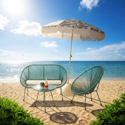 Parasol Hawaï feuilles 200cm Kare Design