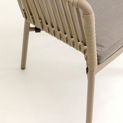 Outdoor Chair with armrests Santanyi beige Kare Design