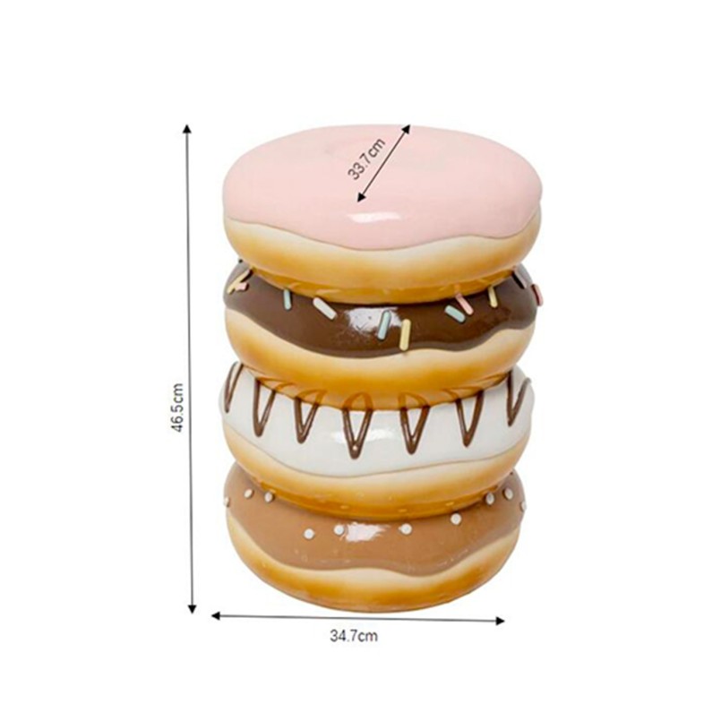 Tabouret quatre donuts empilés en résine - Kare Design