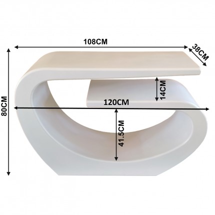 Console Paco blanche 120x38cm Kare Design