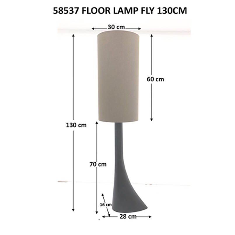 Lampadaire en coton et aluminium - Fly - Kare Design