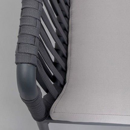 Chaise de jardin avec accoudoirs Santanyi grise Kare Design