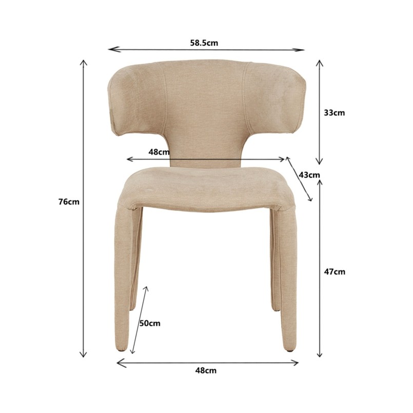 Chaise beige - Tobi - Kare Design