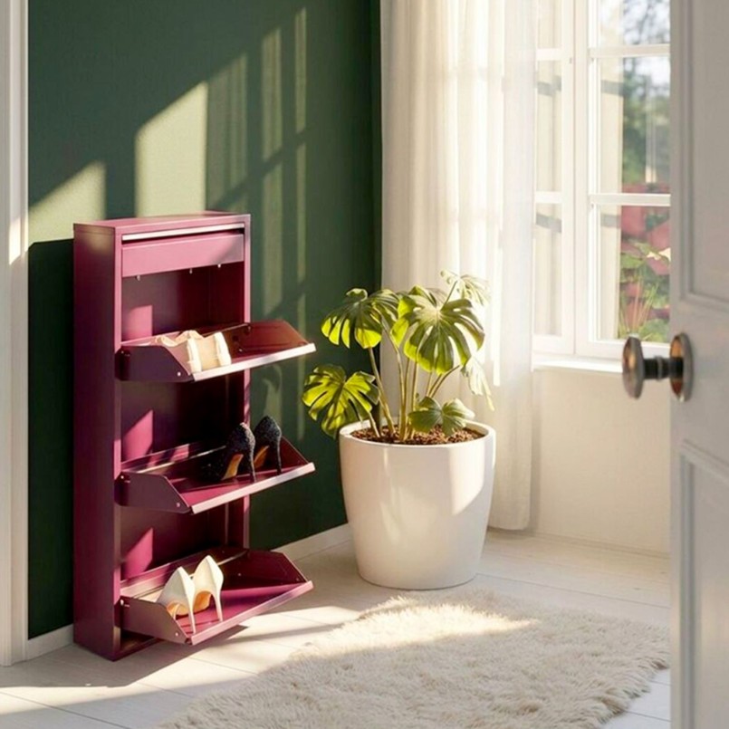 Shoe Container Caruso purple 3+1 drawers Kare Design